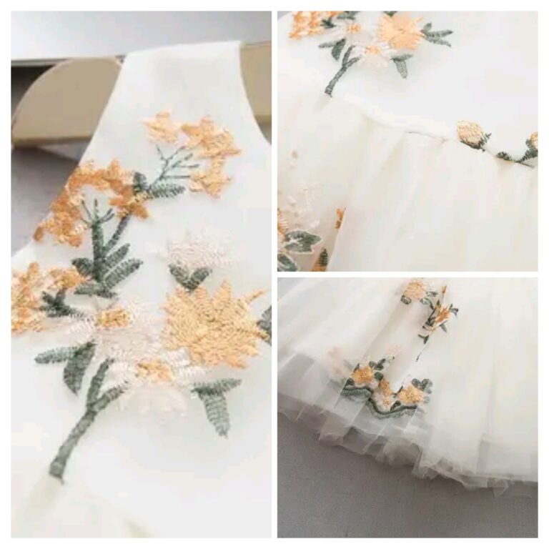 Summer Fashionable Embroidary Flower Dress